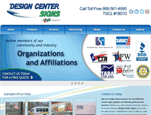 Tablet Screenshot of designcentersigns.com